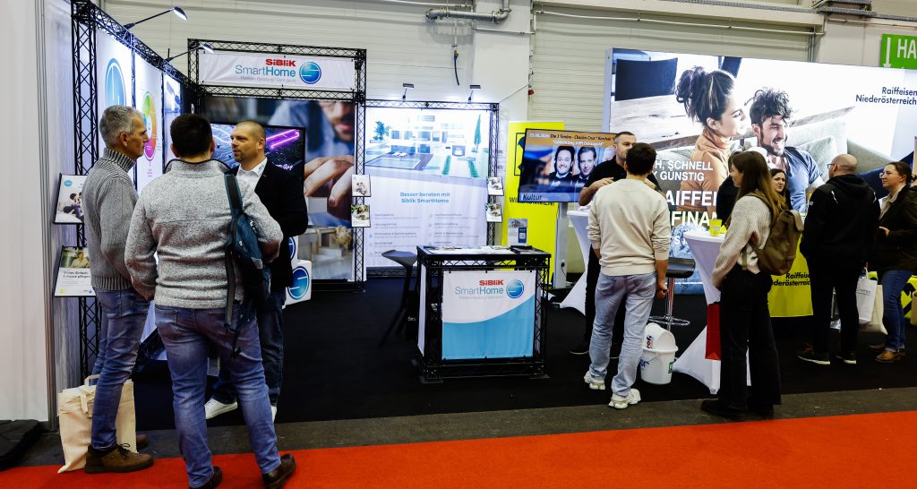 Messestand auf der HausBau + EnergieSparen Messe in Tulln